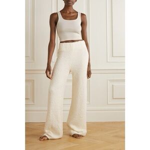 NWT Skims boucle Cozy Cream Knit Wide-Leg Pants and tank